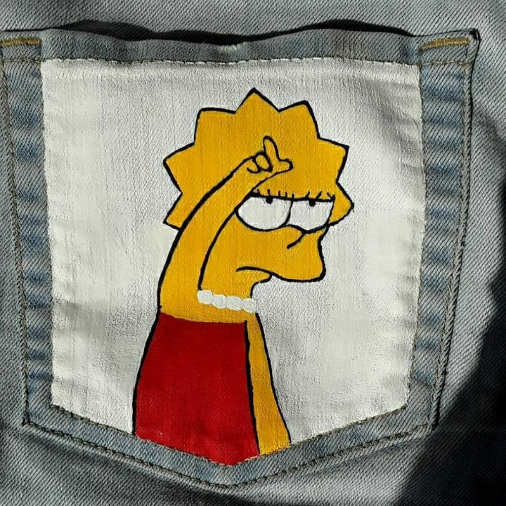 hand painted jeans!!